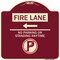 Signmission Fire Lane No Parking or Standing Anytime Heavy-Gauge Aluminum Sign, 18" x 18", BU-1818-24008 A-DES-BU-1818-24008 - alternate 1